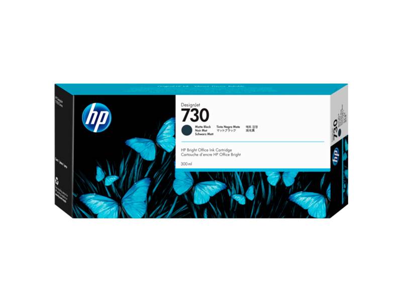Cartucho De Tinta Original Hp 730 Negro Mate 300Ml. P2V71A