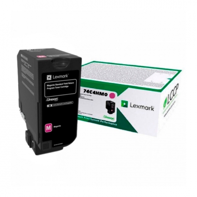 Toner Original Lexmark 74C4Hm0 Magenta. Rendimiento12.000 Copias. Alto Rendimiento.