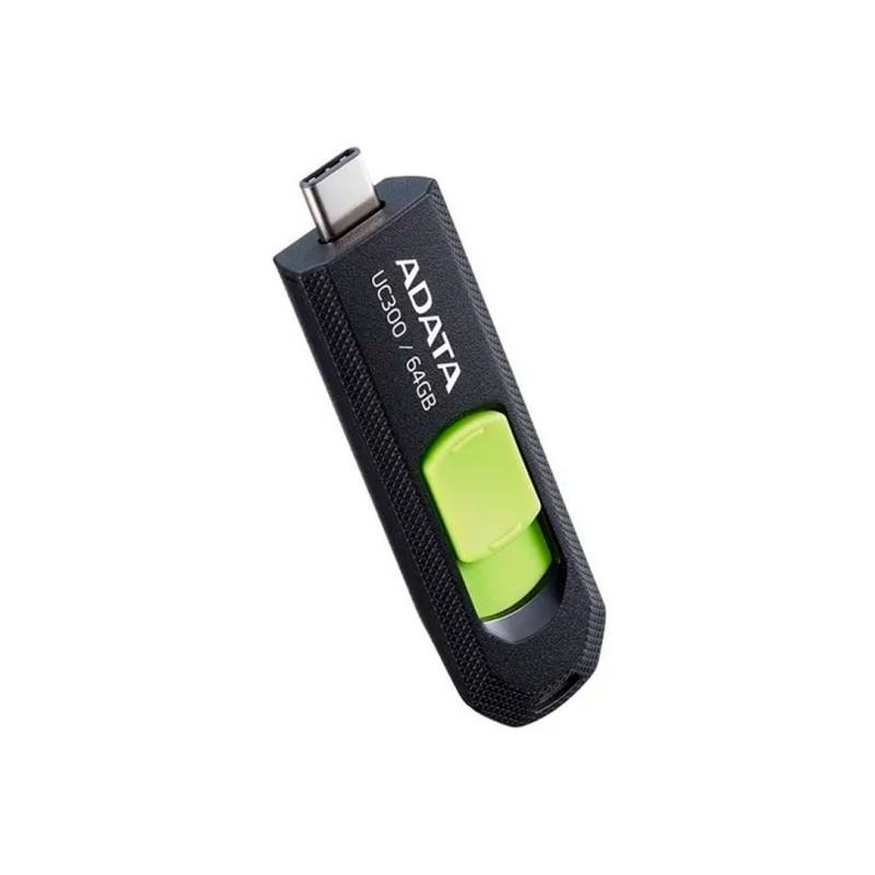 Adata Uc300 64Gb Usb-C Negro/Verde