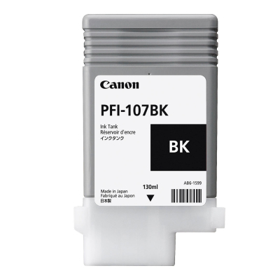 Cartucho De Tinta Canon Original Pfi-107Bk Negro P/ Plotter Ipf670 /Ipf770