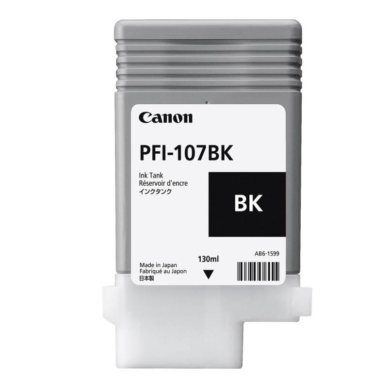 Cartucho De Tinta Canon Original Pfi-107Bk Negro P/ Plotter Ipf670 /Ipf770
