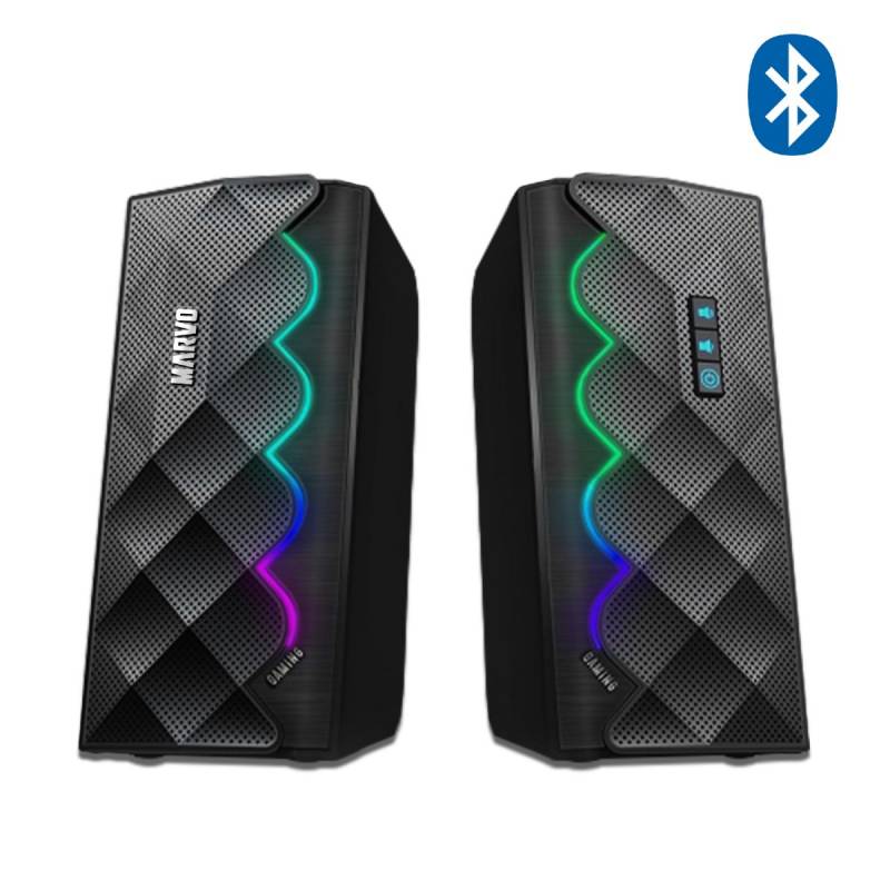 Parlante Sg-269 Marvo Negro Rgb Bluetooth
