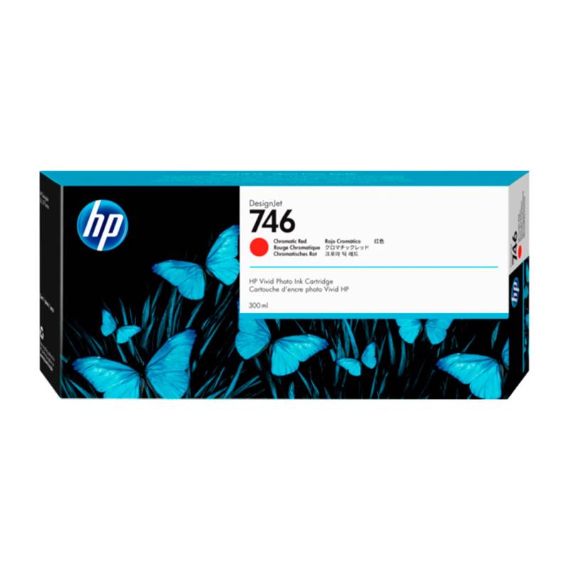 Cartucho De Tinta Original Hp 746 Rojo Cromático. Rendimiento 300 Ml.
