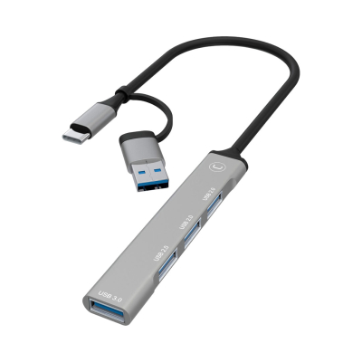 Hub Usb 4 Puertos Hb1014Gy Unno Usb 3.0 Gris