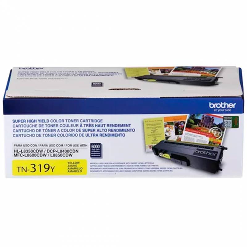 Toner Brother Original Tn319Y Amarillo. Rendimiento 6.000 Copias.