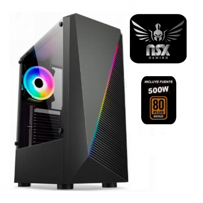 Gabinete Gamer Nsx 802 1F + Fuente 550W 80+ Br
