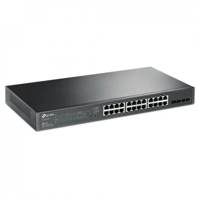 Switch Tp-Linktl-Sl2428P - 24 X Puertos 10/100  Poe+ At/Af, 4 Puertos Gigabit - Administración Jetstream. Rackeable. Integrado En Omada. -  Tl-Sl2428P