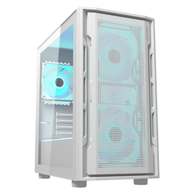 Gabinete Uniface Mini Rgb 3855C90.0004 Cougar White Mini Tower.