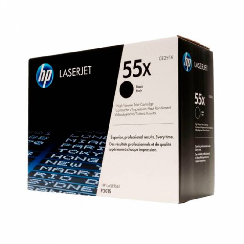 Toner Original Hp Ce255X Negro. Rendimiento 12.500 Copias