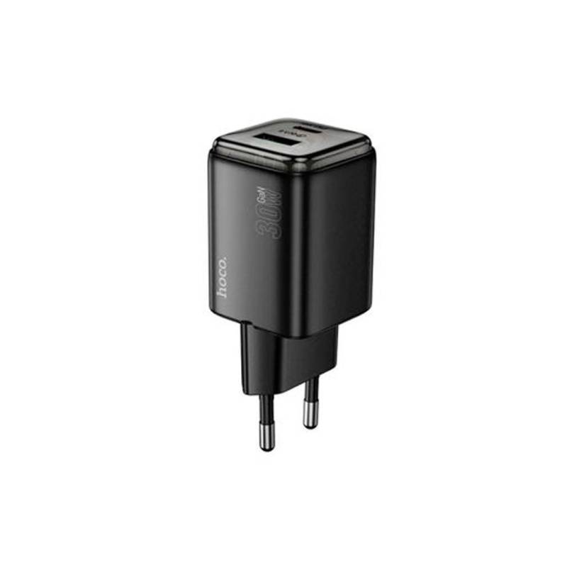 Cargador De Pared Negro Pd30W Qc3 Hoco N71