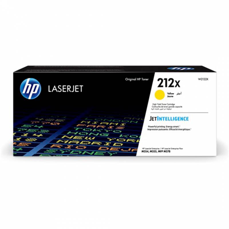 Toner Original Hp W2122X (212X) Amarillo. Rendimiento 10.000 Copias.
