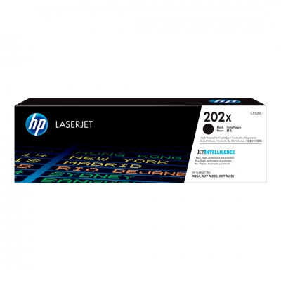 Toner Original Hp Cf500X (202X) Negro. Rendimiento 3.200 Copias.