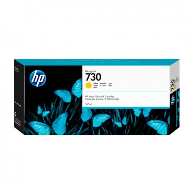 Cartucho De Tinta Original Hp 730 Amarillo De 300Ml. P2V70A