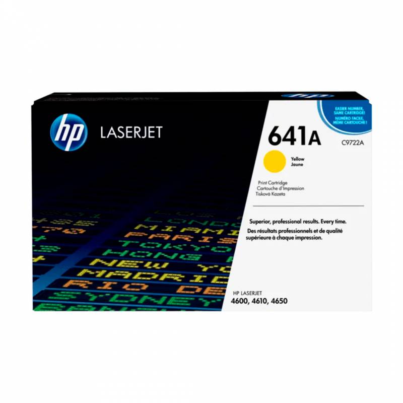 Toner Original Hp C9722A (641A) Amarillo.rendimiento 8.000 Copias.
