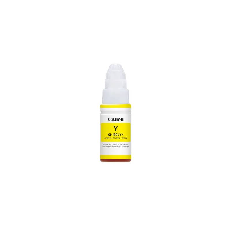 Botella De Tinta Original Canon Gi-190 Y Amarillo 70 Ml Â€“ 0670C001Ac