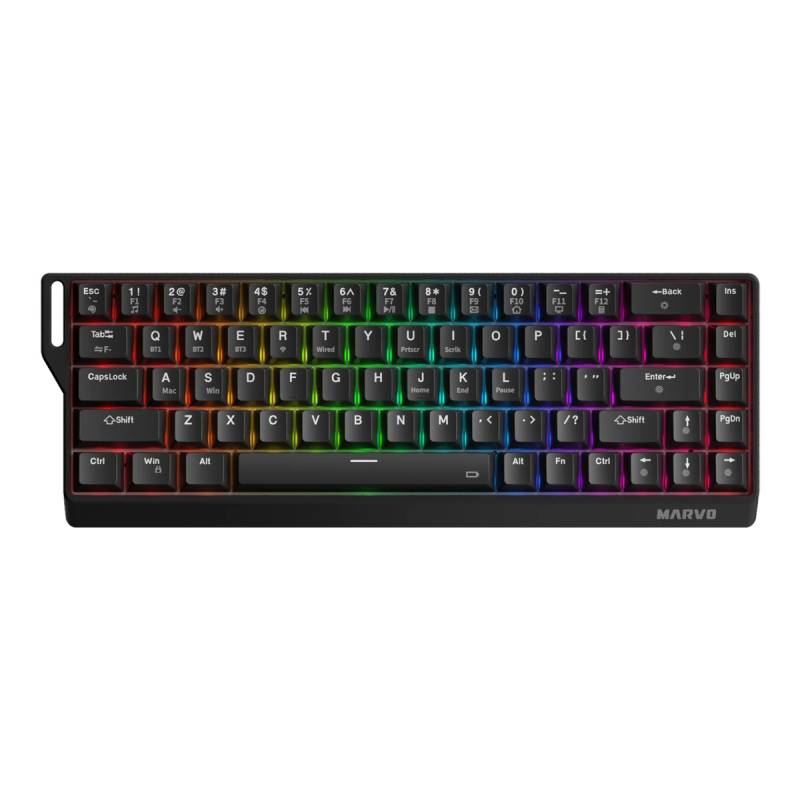 Teclado Gaming Mecã¡Nico Marvo Saber 65W Kg965W Tri-Mode Rgb Negro