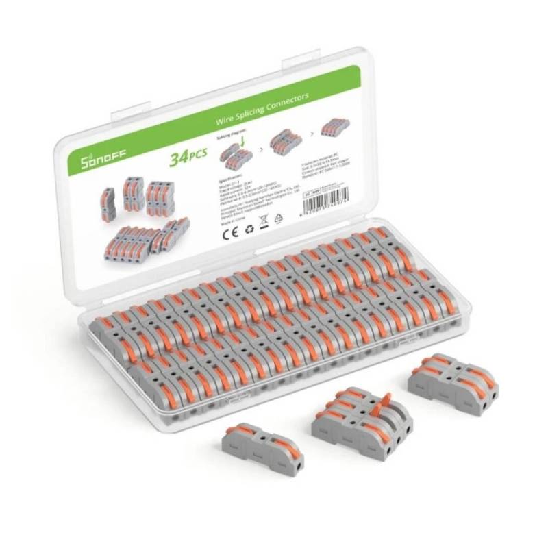 Conectores De Empalme 6920075740974 Sonoff D1-1 Pack 34 Piezas Gris