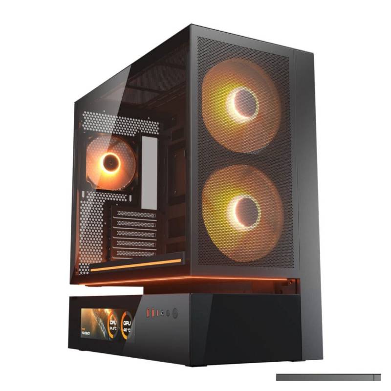 Gabinete Pc Mid Tower 382Da40.0007 Cougar Cfv235 Mesh Vision 011H382Da40 Black Led.