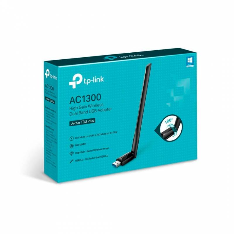 Adaptador De Red Usb Tp-Link T3U Plus Ac1300