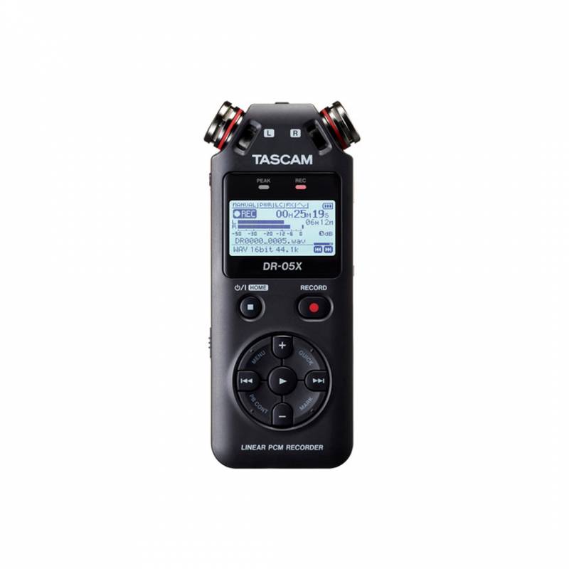 Tascam Dr-05X Grabador De Audio Portátil De 2 Entradas / 2 Pistas Con Micrófono Estéreo Incorporado