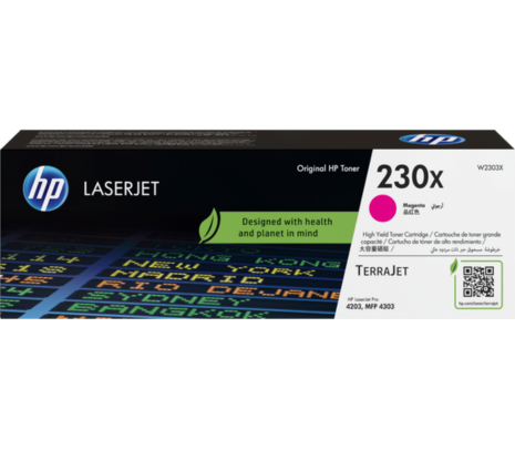 Toner Lã¡Ser Original Hp 230X W2303X Magenta Rendimiento 5.500 Pã¡Ginas
