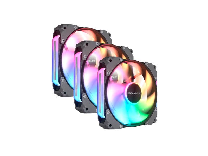 Fan Cougar Apolar 120 Black Kit X3 Argb.