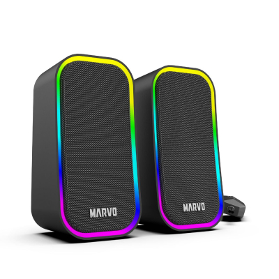 Parlante Sg-285-Bk Marvo Negro Rgb Gaming Usb