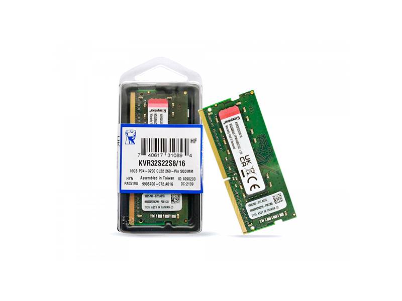 Memoria Ram Kingston 16Gb Sodimm Ddr4 3200 Mhz