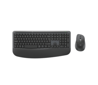 Combo Inalã¡Mbrico Logitech Signature Comfort Plus Mk880 Teclado + Mouse Bluetooth Grafito