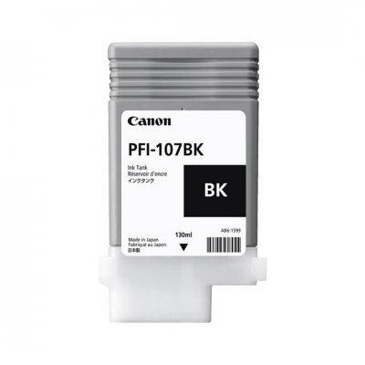 Cartucho De Tinta Canon Original Pfi-107Bk 130Ml Negro