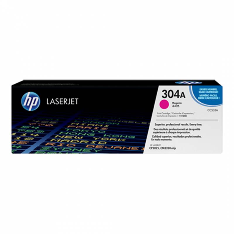 Toner Original Hp Cc533A Magenta. Rendimiento 2.800 Copias.