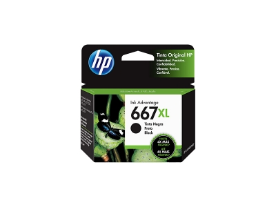 Cartucho De Tinta Original Hp Negro 3Ym81Al (667Xl) Rendimiento 480 Copias.