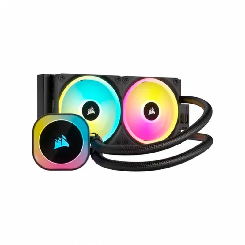 Sistema De Refrigeración Líquida Corsair Icue Link H100I Rgb Black 240Mm.