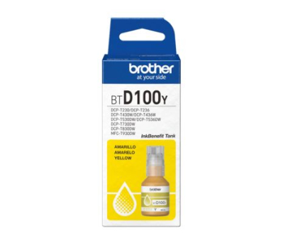 Botella De Tinta Original Brother Btd100Y Amarillo Rendimiento 5.000 Pã¡Ginas