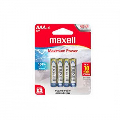Pilas Maxell 723865 Alcalinas Lr03 Aaa X 4 Unds.