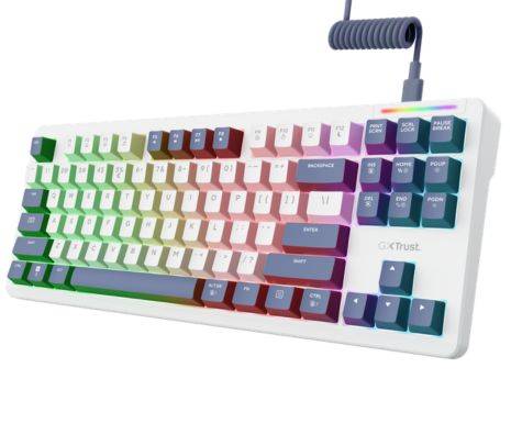 Teclado Gaming Trust Gxt 872 Xyra Tkl Mecã¡Nico Usb Rgb Hot-Swap Blanco Espaã±Ol