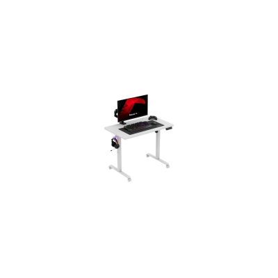 Escritorio Gamer Huzaro Hero 7.8 White El&Eacute;Ctrico Regulable 72-118Cm Con Ruedas