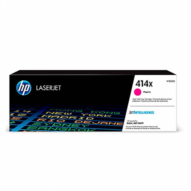 Toner Original Hp W2023X (414X) Magenta. Rendimiento 6.000 Copias.