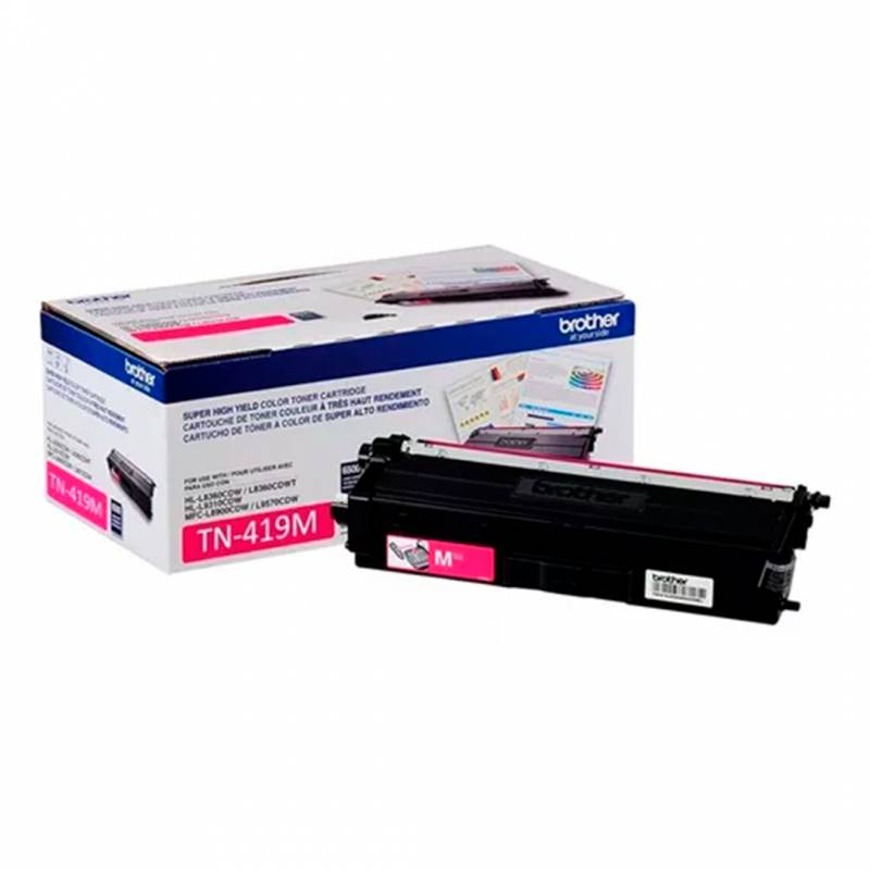 Toner Brother Original Tn419M Magenta. Rendimiento 9.000 Copias.