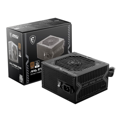 Fuente De Alimentaciã³N Mag A750Bn Pcie5 Mag A750Bn Pcie5 Msi Atx 750W 80 Plus Bronze