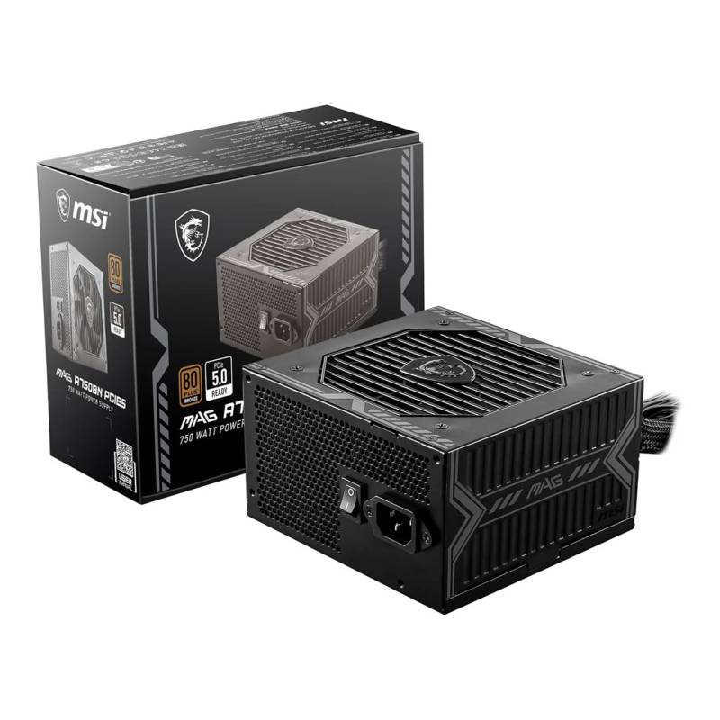 Fuente De Alimentaciã³N Mag A750Bn Pcie5 Mag A750Bn Pcie5 Msi Atx 750W 80 Plus Bronze