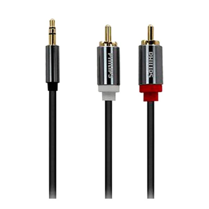 Cable De Audio Swa4111/59 Philips 3,5 Mm A 2 Rca Negro