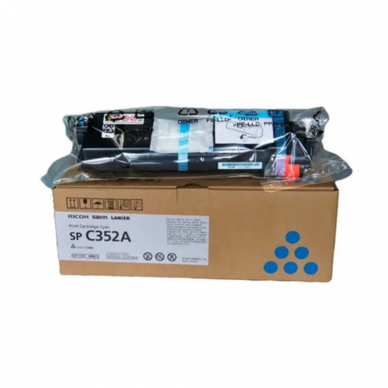 Toner Original Ricoh 408212 Cyan. Rendimiento 9.000 Copias.