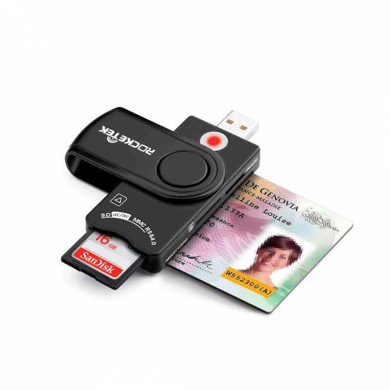 Lector De Cédula De Identidad Rocketek Rt-Scr10 C/Lector