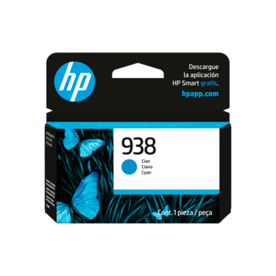 Cartucho De Tinta Original Hp 938 Cyan Rendimiento 800 Páginas