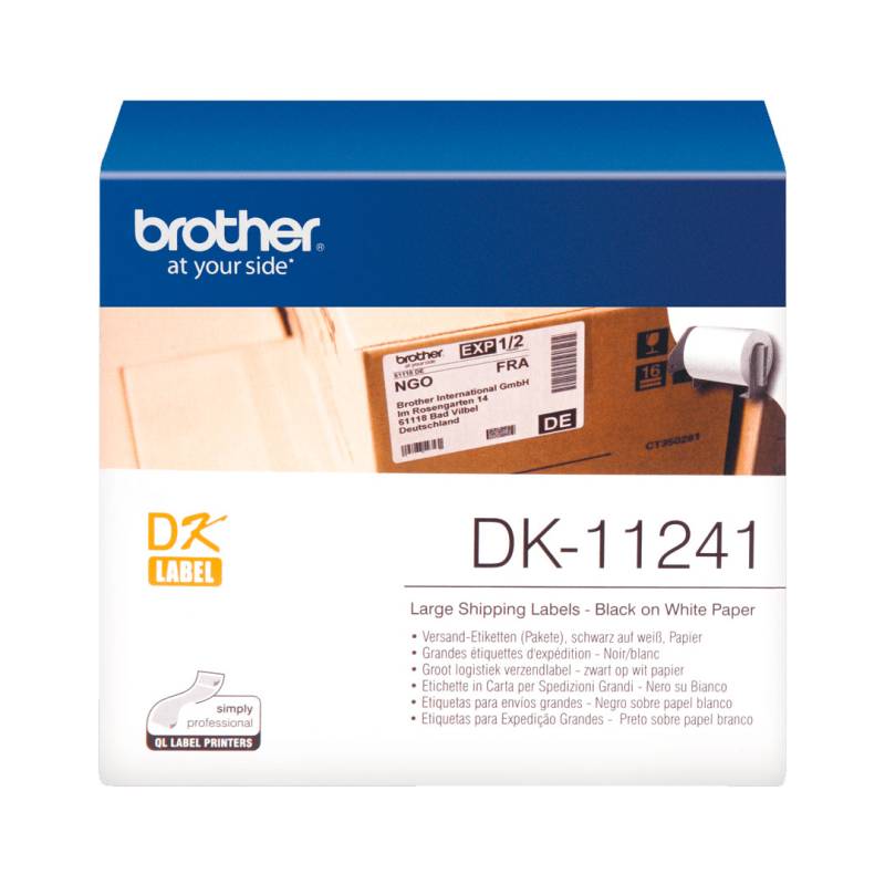 Etiquetas Brother Dk-11241 Especiales. 200 Etiquetas Precortadas Para Envíos Grandes