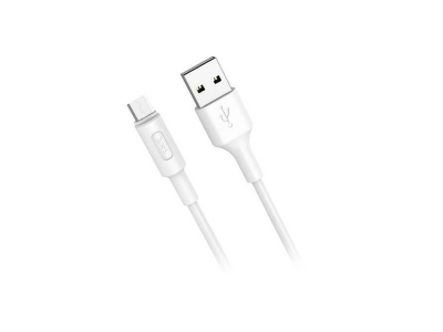 Cable Hoco X25 Soarer Usb-A A Micro Usb Blanco 1M.