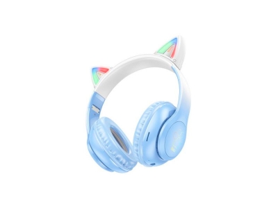 Auriculares Hoco W42 Con Orejas P/Niños Azul