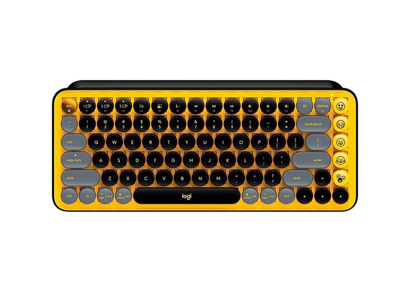 Teclado Inalambrico Logitech Pop Key Amarillo/Negro