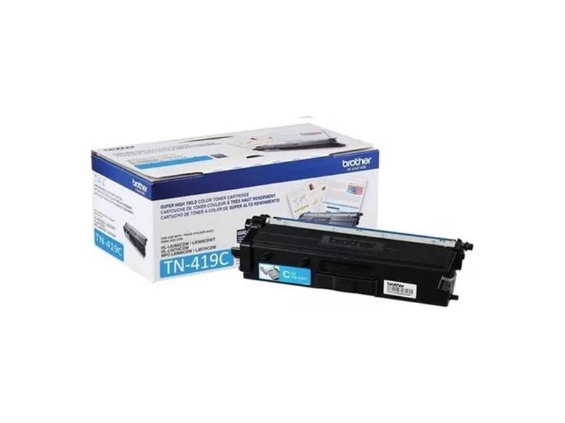 Toner Brother Original Tn419C Cyan. Rendimiento 9.000 Copias.